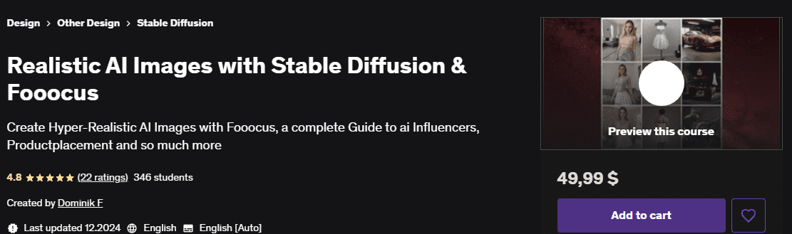 [Udemy] Реалистичные изображения AI со стабильной диффузией и фокусом (2025)