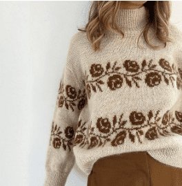 [Le Knit, Lene Holme Samsøe] Женский свитер оверсайз вязаный спицами сверху Rosie Sweater (2025)