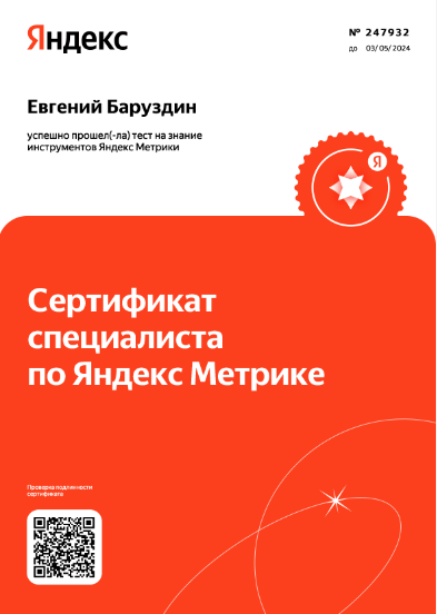 [Евгений Баруздин] [auditguru] Ответы на вопросы сертификации по Яндекс.Метрике. Октябрь (2023)