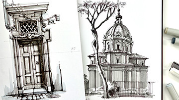 [Екатерина Пластинина] [Marker School] Bella Grafica! Архитектурный скетчинг (2025)