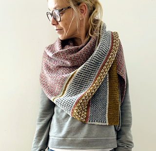 [Изабель Кремер] Шаль Slip stitch party (2025)