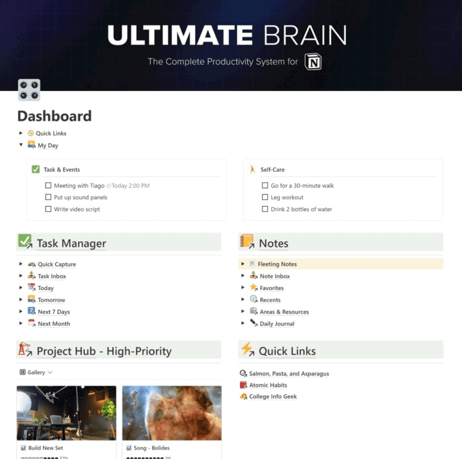 [Notion] Ваш Second Brain [Thomas Frank]