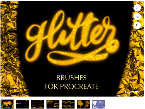 [creativemarket] Glitter Procreate Brushes (2022)