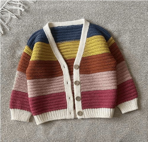 [Вяжи.ру] Стильный кардиган для девочек Iris (2025)