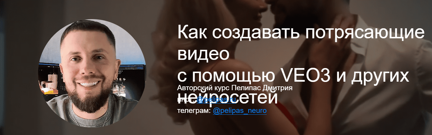 [Дмитрий Пелипас] Как создавать потрясающие видео с помощью VEO3 и других нейросетей (2025)
