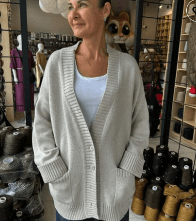 [ДомПряжи.рф] Кардиган Сверчок в кармане (2025)