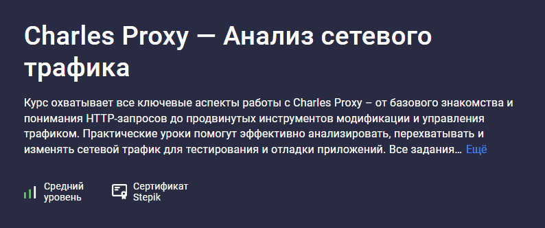 [stepik, Илья Мирошниченко] Charles Proxy (2025)