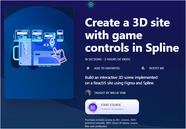 [designcode] Создайте 3D-сайт с элементами управления игрой в Spline (2023)