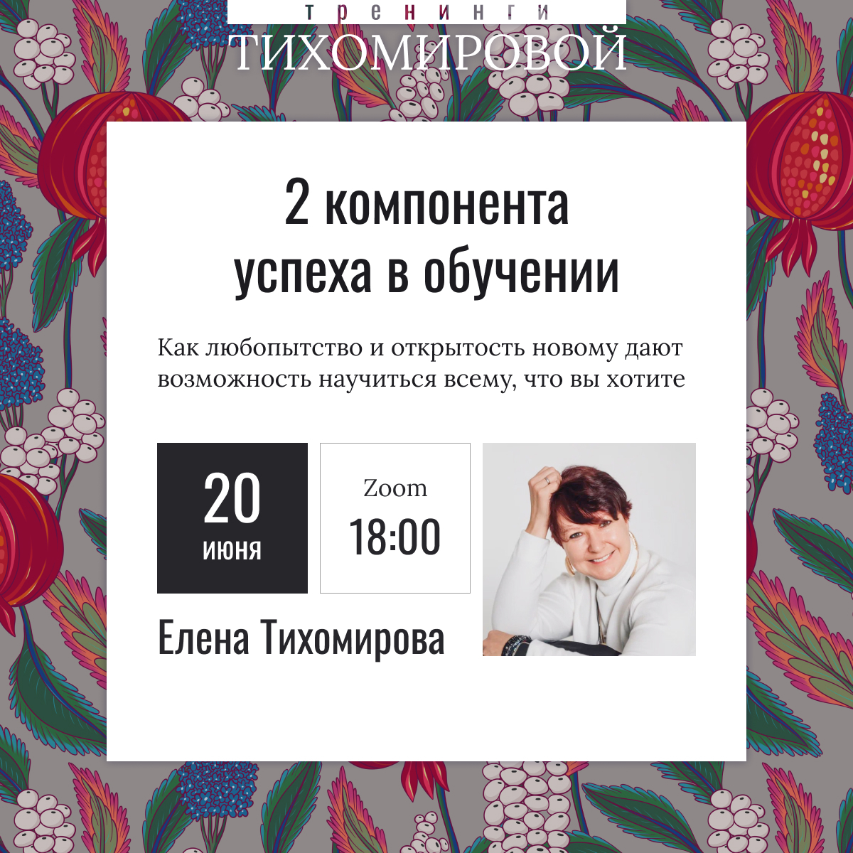 [Елена Тихомирова] 2 компонента успеха в обучении (2025)