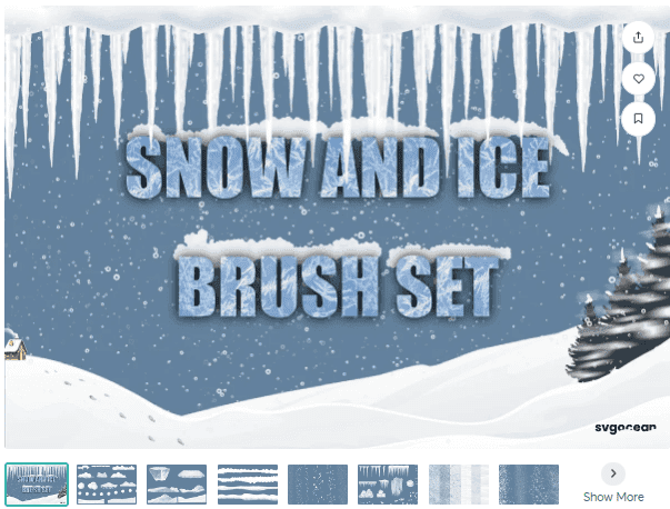 [creativemarket] Snow and Ice Procreate Brushes (2022)