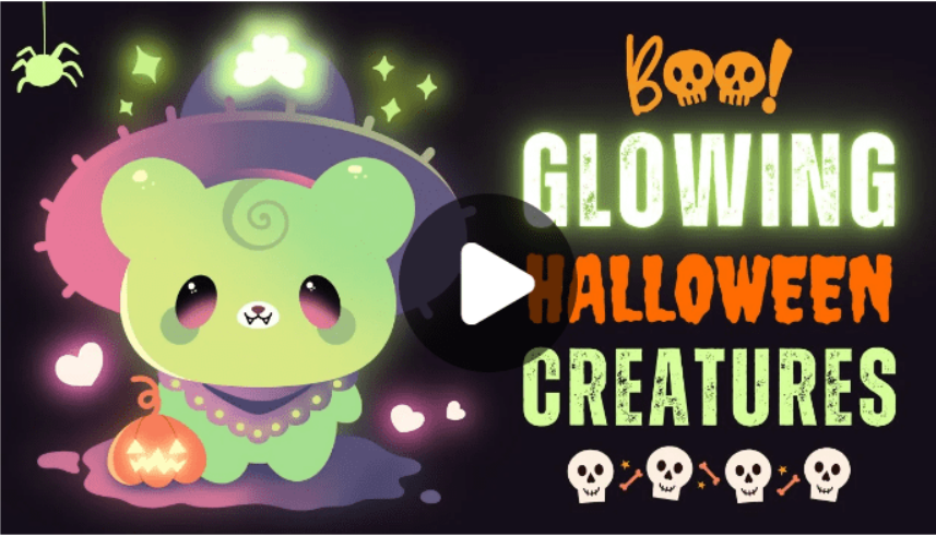 [skillshare] Boo-tiful Beasts: рисуем милых хэллоуинских животных в Procreate (2023)