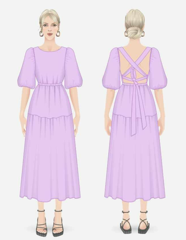 [Helpersew] Платье Aster. ОГ 80-108. Рост 161-166 (2023)