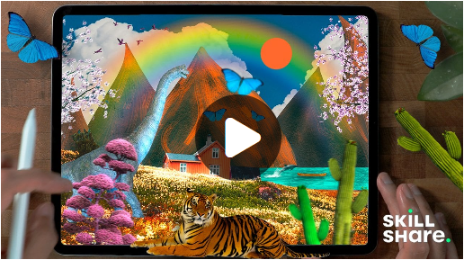 [skillshare] Procreate Digital Collage Magic: основы смешивания рисунков и изображений (2023)