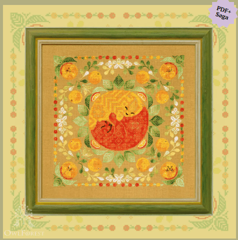 [Нина Полякова] Электронная схема "Мандариновые котики, Совиный лес" (2025)