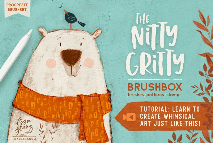 [Lisa Glanz] The Nitty Gritty Brushbox For Procreate - Идеальный набор кистей для Procreate (2023)