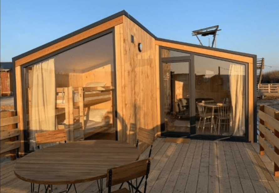 [Виктор Мельник] [Domokea] Проект одноэтажного дома- бани 9,55х6,291 с жилой площадью 34м2 (2024)