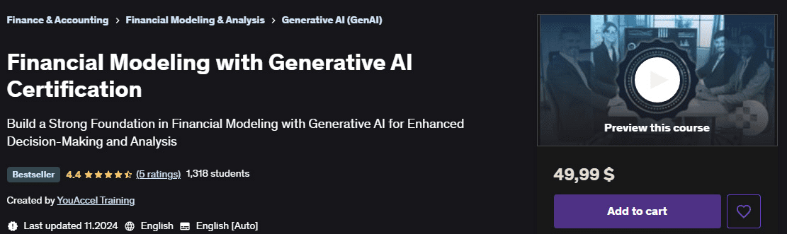 [Udemy] Сертификация по финансовому моделированию с использованием генеративного искусственного интеллекта (2025)